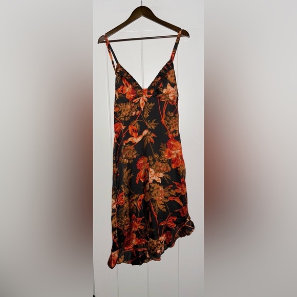 Free People Dresses & Skirts - Intimately Free People Midnight Milan Satin Ethereal Floral Midi Dress Women Ms